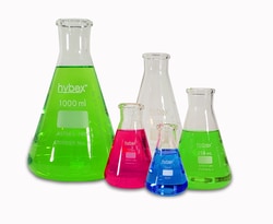 MTC Bio hybex Glass Erlenmeyer Flask, 500ml, 6/pk, Quantity: Pack of 6