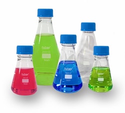 MTC Bio hybex Glass Erlenmeyer Flask with GL45 cap, 250ml, 12/pk, Quantity: