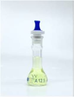 CHEMSCIENCE&nbsp;Volumetric Flask, 12.5mL, Serialized and Certified, Heavy Duty, Wide Mouth, PE Stopper- 13, Class A