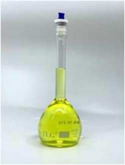 CHEMSCIENCE Volumetric Flask, 40mL, Serialized and Certified, Heavy Duty, Wide Mouth, PE Stopper- 13, Class A