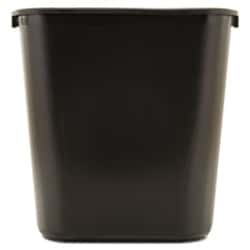 Enterprise Technology Solutions&nbsp;Deskside Plastic Wastebasket, Rectangular, 7 gal, Black