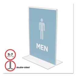 Enterprise Technology Solutions Deflecto Classic Image Double-Sided Sign Holder, 5 x 7 Insert, Clear