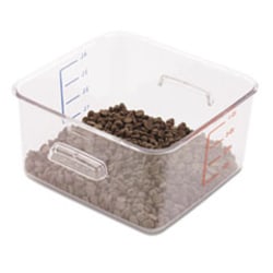 Enterprise Technology Solutions SpaceSaver Square Containers, 4qt, 8 4/5w x 8 3/4d x 4 3/4h, Clear