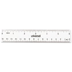 Enterprise Technology Solutions Clear Plastic Ruler, Standard/Metric, 6"