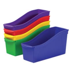 Enterprise Technology Solutions Interlocking Book Bins with Clear Label Pouches, 4.75