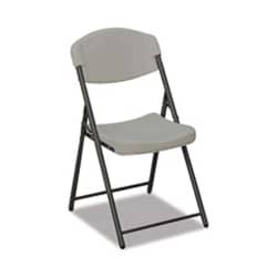 Enterprise Technology Solutions&nbsp;SKILCRAFT Folding Chair, Supports Up to 350 lb, Platinum Seat/Back, Black Base