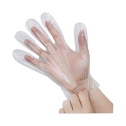 Enterprise Technology Solutions SKILCRAFT Powder-Free Polyethylene Food Service Gloves, Clear, Large, 200/Box