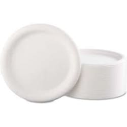 Enterprise Technology Solutions Premium Coated Paper Plates, 9" Dia, White,