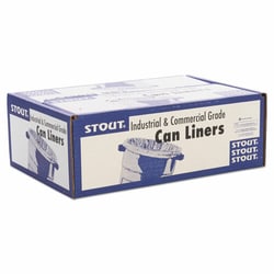 Enterprise Technology Solutions Total Recycled Content Plastic Trash Bags, 60 gal, 1.5 mil, 36