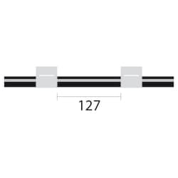 Glass Expansion&nbsp;Contour Flared End Viton Pump Tube 2tag, 127mm spacing, 1.02mm ID, White/White (PKT 6)