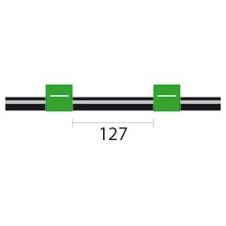 Glass Expansion&nbsp;Contour Flared End Viton Pump Tube 2tag, 127mm spacing, 1.85mm ID, Green/Green (PKT 6)