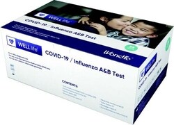 Cliawaived Inc&nbsp;The WELLlife COVID-19 / Influenza A&B Test differentiates between SARS-COV-2, influenza A and influenza B antigens with a single test (2 tests per box)
