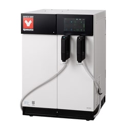 Yamato Scientific America, Inc. Benchtop water purification system in 115V standard equipped with membrane filter and a 30L tank .  This system produces Type 1 deionized water and Type 2 distilled water