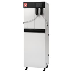 Yamato Scientific America, Inc. Water purification system in 220V standard equipped with membrane filter and a 100L tank.  This system produces Type 1 deionized water and Type 2 distilled water.