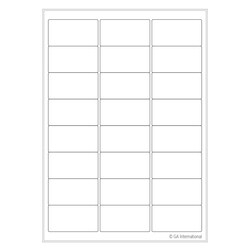 GA International Laser and Inkjet Matte Paper Labels 63.5 x 33.8 mm | Buy Online | GA International | Fisher Scientific