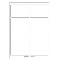 GA International Laser and Inkjet Matte Paper Labels 99,1 x 67,7 mm | Buy Online | GA International | Fisher Scientific