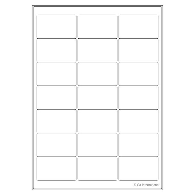 Ga Machine Label GA International Laser and Inkjet Matte Paper Labels 63,5 x 38,1 mm ...
