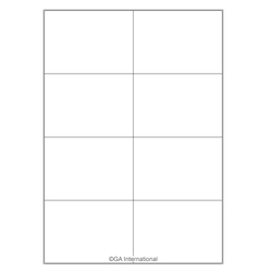 GA International Laser and Inkjet Matte Paper Labels 105 x 74 mm | Buy Online | GA International | Fisher Scientific