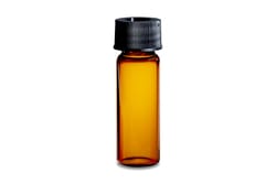 Waters Corp LCGC Certified Amber Glass 15 x 45 mm Screw Neck Vial, with Cap and PTFE/Silicone Septum, 4 mL Volume, 100/pk