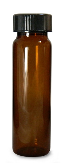Qorpak&trade;&nbsp;Amber Borosilicate Vial, Phenolic Rubber Lined Cap