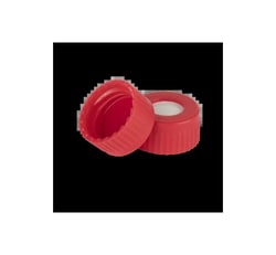 Phenomenex&trade;&nbsp;Verex&trade; Preassembled Screw Caps, 9 mm, with Bonded-In Septa, No Slit