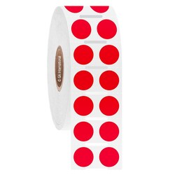 GA International Round Deep-Freeze Labels for Thermal-Transfer Barcode Printers Red | Buy Online | GA International | Fisher Scientific