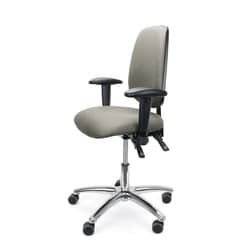 Fisherbrand&trade;&nbsp;EcoSmart Vinyl Chair Chrome - Desk Height with Medium Back, Seat Tilt, Adjustable Arms, and EcoSmart Casters