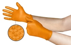Ansell MICROFLEX 93256 Mega Texture Hi-vis Orange Nitrile Gloves:Persönliche