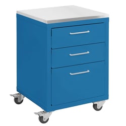 Fisherbrand&trade;&nbsp;Industrial Storage Cabinets - 1 in. Thick Stainless Steel Top, Square Cut Edge, with Casters