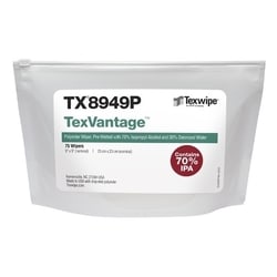 Texwipe™ Texvantage Polyester Pre-wet Wiper with 70% IPA / 30 DIW Solution