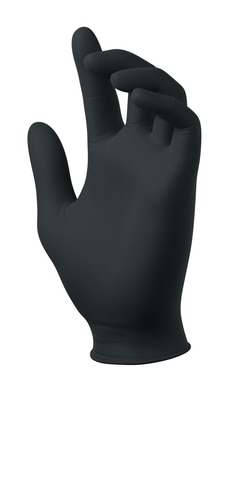 SW&trade; Sustainability Solutions&nbsp;TrueForm&trade; TF-95BK Black 3.5 mil Nitrile Exam Gloves - 200 ct