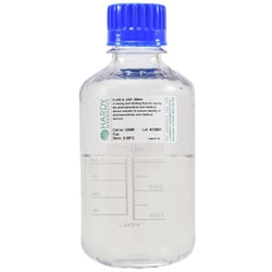Hardy Diagnostics&nbsp;Fluid A, USP, 300 mL Fill, Polycarbonate Bottle with Needle Port Septum