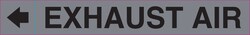 Brady&trade;&nbsp;Exhaust Air Plenum Duct Marker, Black on Silver