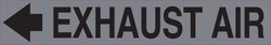 Brady Exhaust Air Plenum Duct Marker, Black on Silver 8 in. or Larger | Buy Online | Brady&trade; | Fisher Scientific