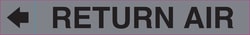 Brady&trade;&nbsp;Return Air Plenum Duct Marker, Black on Silver