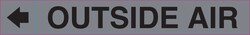 Brady&trade;&nbsp;Outside Air Plenum Duct Marker, Black on Silver