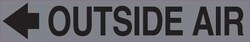 Brady Outside Air Plenum Duct Marker, Black on Silver 8 in. or Larger | Buy Online | Brady&trade; | Fisher Scientific