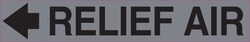 Brady Relief Air Plenum Duct Marker, Black on Silver 8 in. or Larger | Buy Online | Brady&trade; | Fisher Scientific