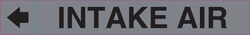 Brady&trade;&nbsp;Intake Air Plenum Duct Marker, Black on Silver