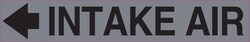 Brady Intake Air Plenum Duct Marker, Black on Silver 8 in. or Larger | Buy Online | Brady&trade; | Fisher Scientific