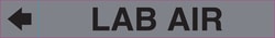 Brady&trade;&nbsp;Lab Air Plenum Duct Marker, Black on Silver