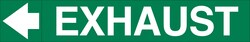Brady Exhaust Plenum Duct Marker, White on Green 8 in. or Larger | Buy Online | Brady&trade; | Fisher Scientific
