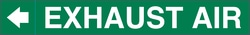 Brady&trade;&nbsp;Exhaust Air Plenum Duct Marker, White on Green