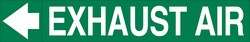 Brady Exhaust Air Plenum Duct Marker, White on Green 8 in. or Larger | Buy Online | Brady&trade; | Fisher Scientific