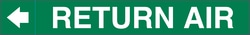 Brady&trade;&nbsp;Return Air Plenum Duct Marker, White on Green