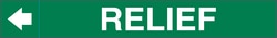 Brady&trade;&nbsp;Relief Plenum Duct Marker, White on Green