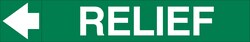 Brady Relief Plenum Duct Marker, White on Green 8 in. or Larger | Buy Online | Brady&trade; | Fisher Scientific