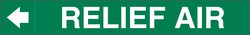 Brady&trade;&nbsp;Relief Air Plenum Duct Marker, White on Green
