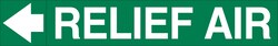 Brady Relief Air Plenum Duct Marker, White on Green 8 in. or Larger | Buy Online | Brady&trade; | Fisher Scientific