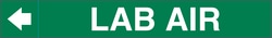 Brady&trade;&nbsp;Lab Air Plenum Duct Marker, White on Green